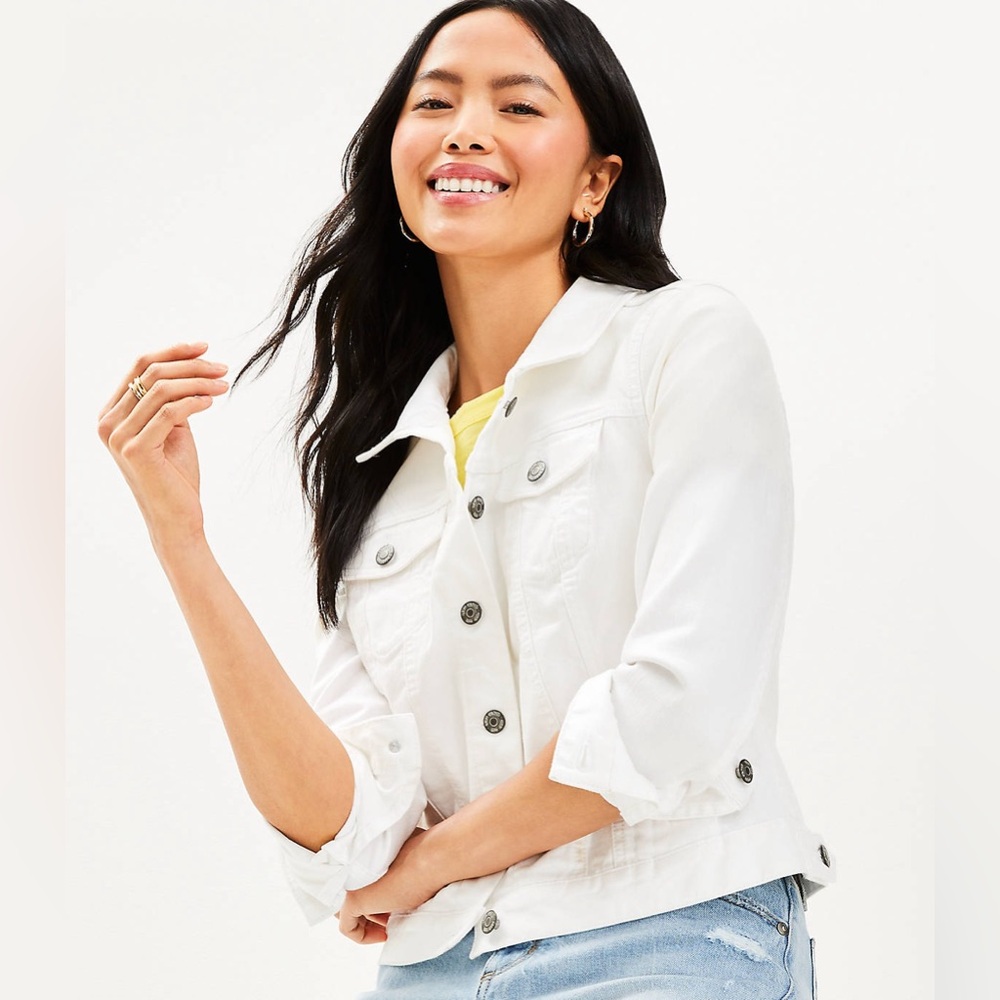 Women's White Denim Jacket